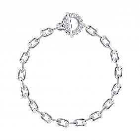 Серебряный браслет SOKOLOV 94051612 с фианитом 94051612 фото