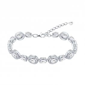 Серебряный браслет SOKOLOV 94051620 с фианитом 94051620 фото