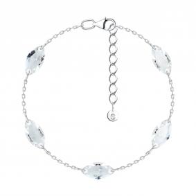 Серебряный браслет SOKOLOV 94051629 с ювелирным кристаллом 94051629 фото