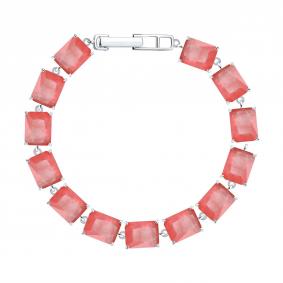 Серебряный браслет SOKOLOV 94051674 с кварцем и ювелирным кристаллом 94051674 фото