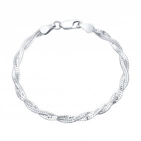 Серебряный браслет плетение Коса SOKOLOV 94054572 94054572 фото