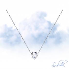 Серебряное колье SOKOLOV 94070215-91 с фианитом 94070215-91 фото