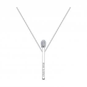 Серебряное колье SOKOLOV 94070343-91 с фианитом 94070343-91 фото