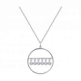 Серебряное колье SOKOLOV с подвижным фианитом 94070347 94070347 фото