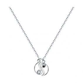 Серебряное колье SOKOLOV 94070585 с фианитом 94070585 фото