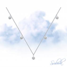 Серебряное колье SOKOLOV 94070598-91 с фианитом 94070598-91 фото