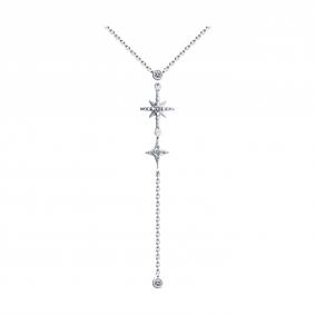 Серебряное колье SOKOLOV 94070649 с фианитом 94070649 фото