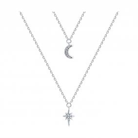 Серебряное колье SOKOLOV 94070667 с фианитом 94070667 фото