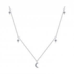 Серебряное колье SOKOLOV 94070668 с фианитом 94070668 фото