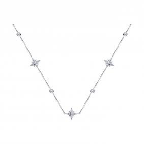 Серебряное колье SOKOLOV 94070686-91 с фианитом 94070686-91 фото