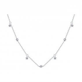 Серебряное колье SOKOLOV 94070738 с фианитом 94070738 фото