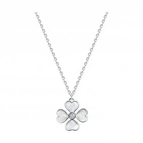 Серебряное колье SOKOLOV 94070764-91 с фианитом и эмалью 94070764-91 фото