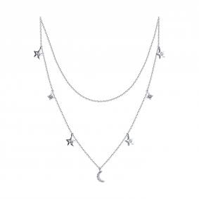 Серебряное колье SOKOLOV 94070825-91 с фианитом 94070825-91 фото