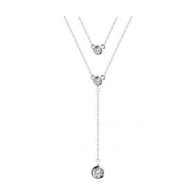 Серебряное колье SOKOLOV 94070829-91 с фианитом 94070829-91 фото