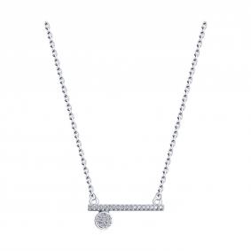 Серебряное колье SOKOLOV 94070867-91 с фианитом 94070867-91 фото