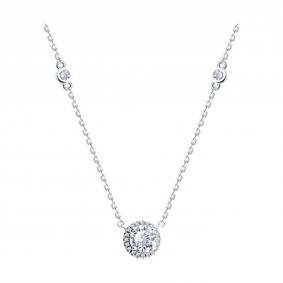 Серебряное колье SOKOLOV 94070879-91 с фианитом 94070879-91 фото