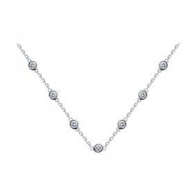 94070922-91: Колье из серебра с фианитами 94070922-91 фото