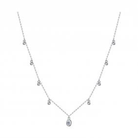Серебряное колье SOKOLOV 94070991-91 с фианитом 94070991-91 фото