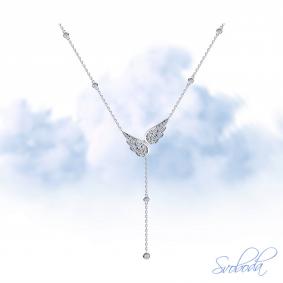 Серебряное колье SOKOLOV 94071007-91 с фианитом 94071007-91 фото