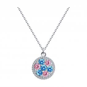 Серебряное колье SOKOLOV 94071020-91 с фианитом 94071020-91 фото