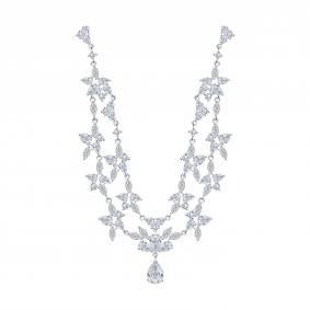 Серебряное колье SOKOLOV 94071052 с фианитом 94071052 фото