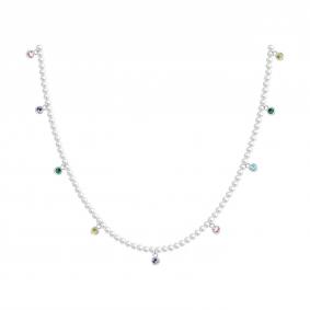 Серебряное колье SOKOLOV 94071068-91 с фианитом и жемчугом 94071068-91 фото
