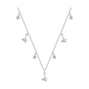 Серебряное колье SOKOLOV 94071220 с фианитом 94071220 фото