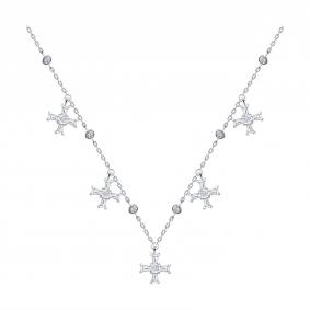 Серебряное колье SOKOLOV 94071243 с фианитом 94071243 фото