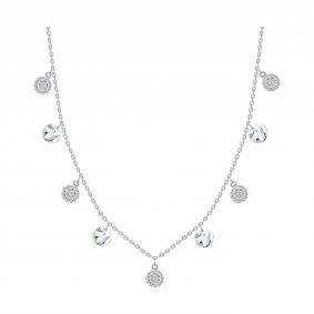 Серебряное колье SOKOLOV 94071246 с фианитом 94071246 фото