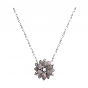 Серебряное колье SOKOLOV 94071300 с жемчугом и эмалью 94071300 фото