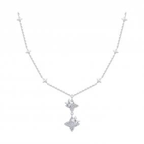 Серебряное колье SOKOLOV 94071324 с фианитом 94071324 фото