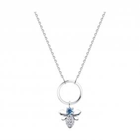 Серебряное колье SOKOLOV 94071338 с фианитом 94071338 фото