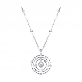 Серебряное колье SOKOLOV 94071363 с фианитом 94071363 фото