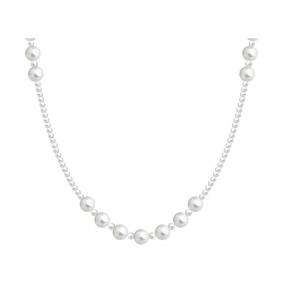 94071374: Колье-сотуар из серебра с синтетическим жемчугом 94071374 фото