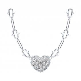 Серебряное колье SOKOLOV 94071431 с фианитом 94071431 фото