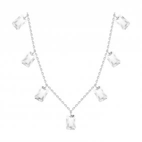 Серебряное колье SOKOLOV 94071446 с ювелирным кристаллом 94071446 фото