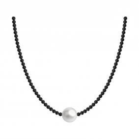 Серебряное колье SOKOLOV 94071455 с жемчугом и шпинелью 94071455 фото