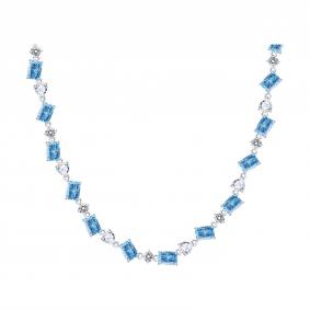 Серебряное колье SOKOLOV 94071458 с фианитом 94071458 фото