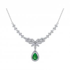 Серебряное колье SOKOLOV 94071463-91 с фианитом 94071463-91 фото