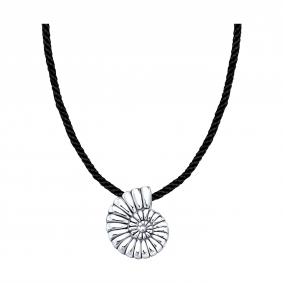 Текстильный шнурок-колье с декоративным элементом из серебра SOKOLOV 94071476 94071476 фото
