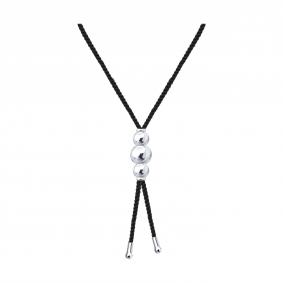 Текстильный шнурок-колье с декоративным элементом из серебра SOKOLOV 94071490 94071490 фото