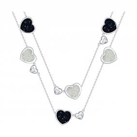 Серебряное колье SOKOLOV 94071512 с фианитом и ювелирным кристаллом 94071512 фото