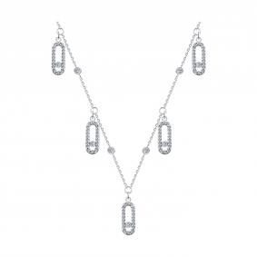 94071540: Колье из серебра с фианитами 94071540 фото