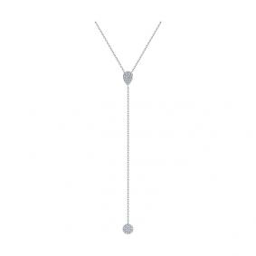 Серебряное колье SOKOLOV 94074636 с фианитом 94074636 фото