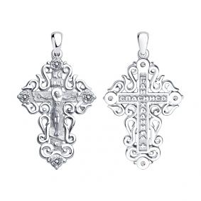 Серебряная подвеска SOKOLOV 94120131 с фианитом 94120131 фото