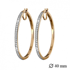 Золотые серьги AQUAMARINE 941222к с бриллиантом 941222к фото