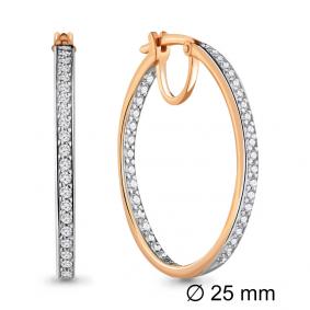 Золотые серьги AQUAMARINE 941245к с бриллиантом 941245к фото