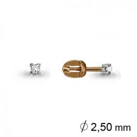 Золотые серьги AQUAMARINE 941336к с бриллиантом 941336к фото