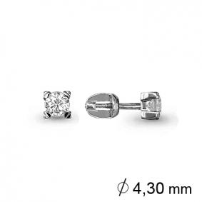 Серьги из белого золота AQUAMARINE 941340 с бриллиантом 941340 фото