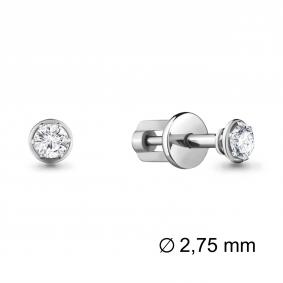 Серьги из белого золота AQUAMARINE 941359 с бриллиантом 941359 фото